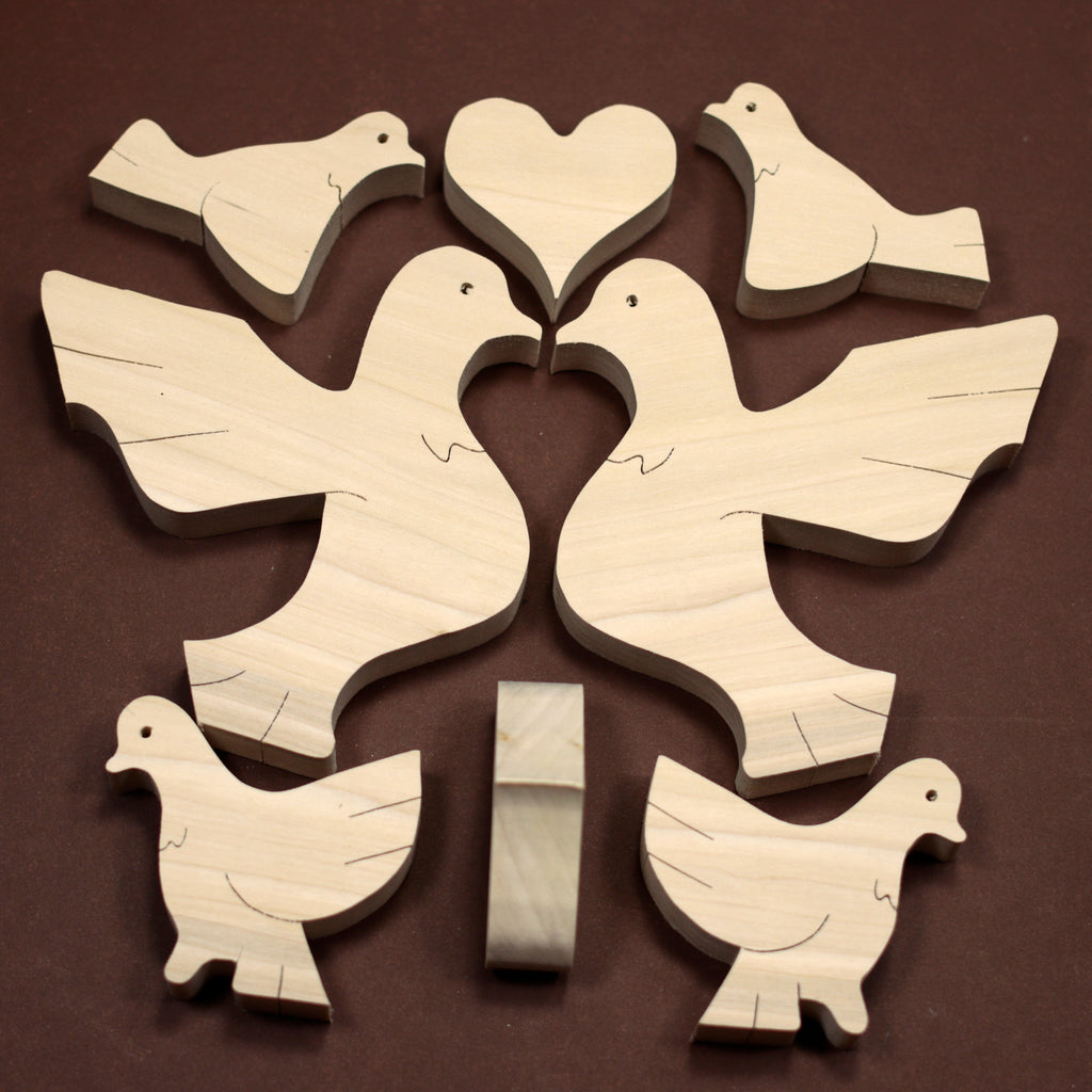 Stacking Doves Wooden Puzzle