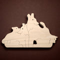 Stacking Wolves Wooden Puzzle