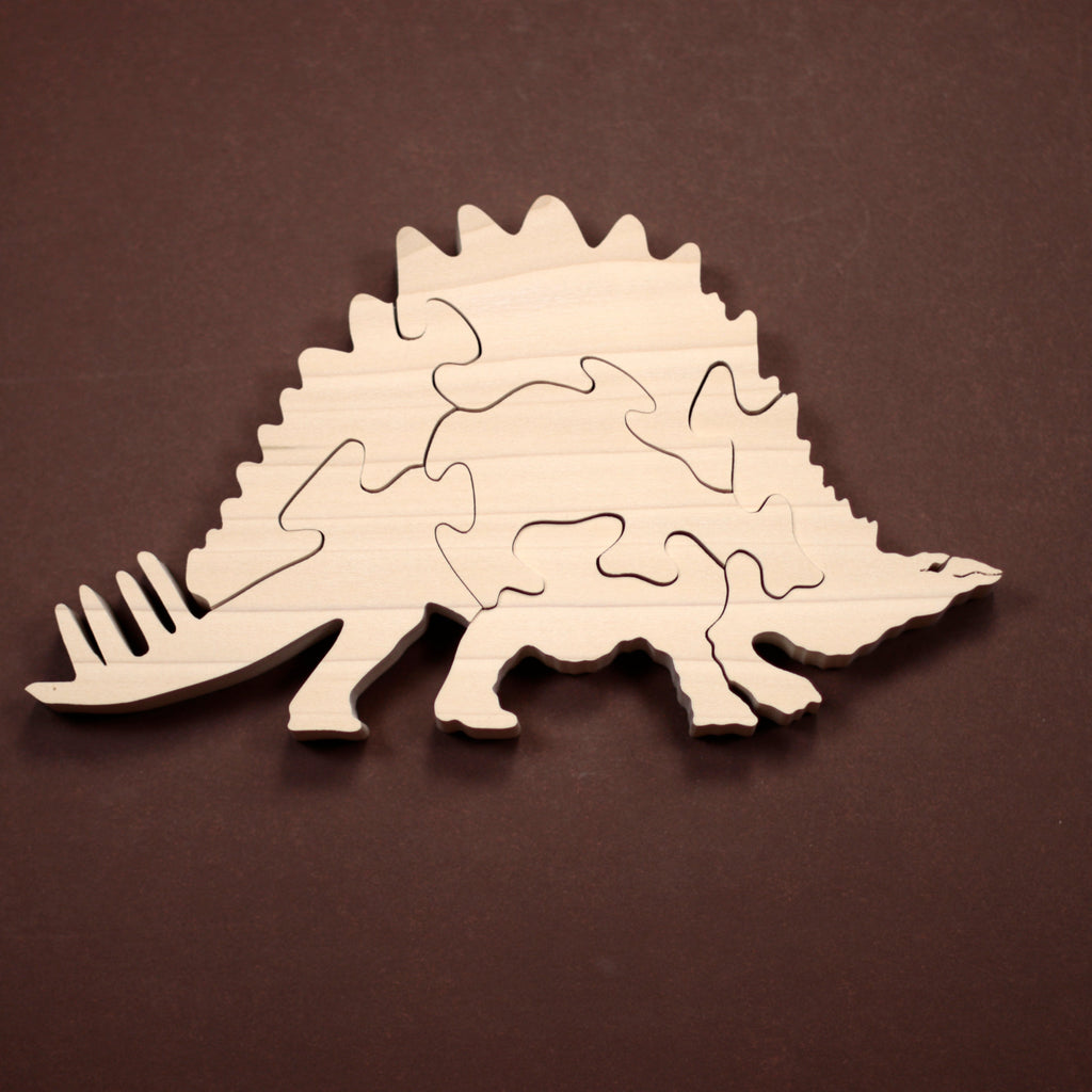 Wooden Stegosaur Dino Puzzle