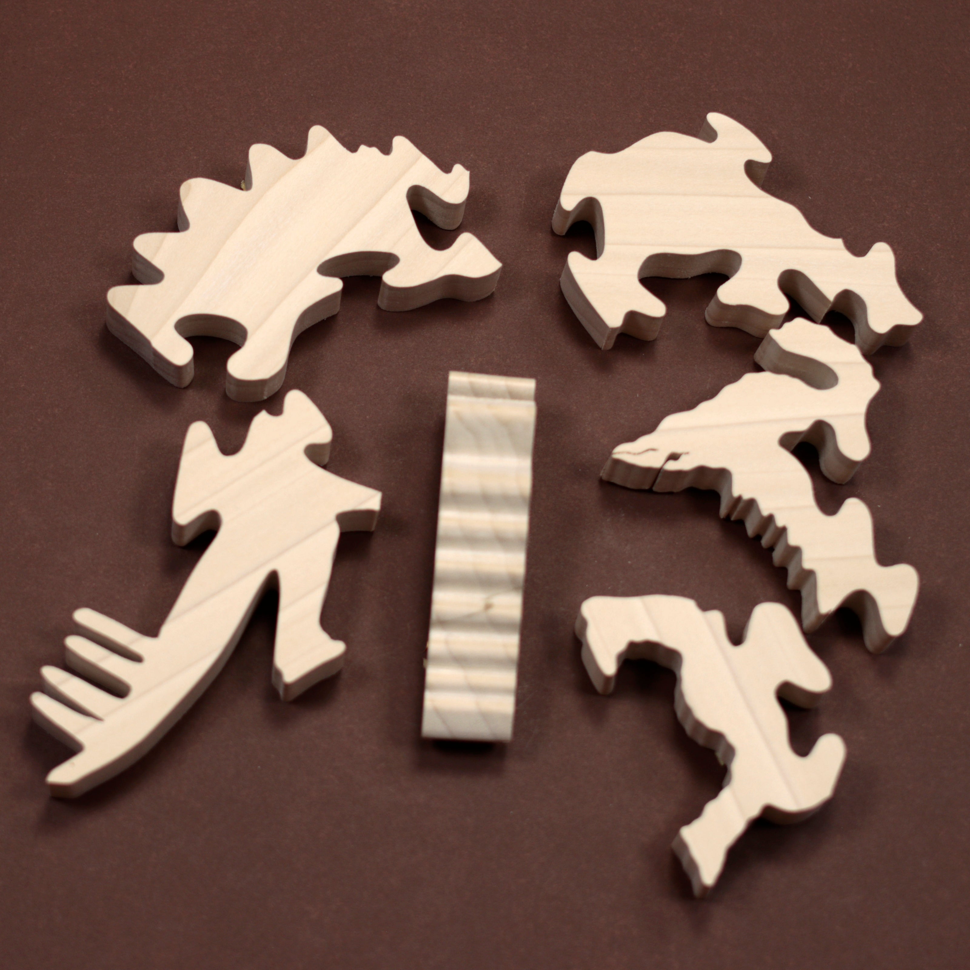 Wooden Stegosaur Dino Puzzle