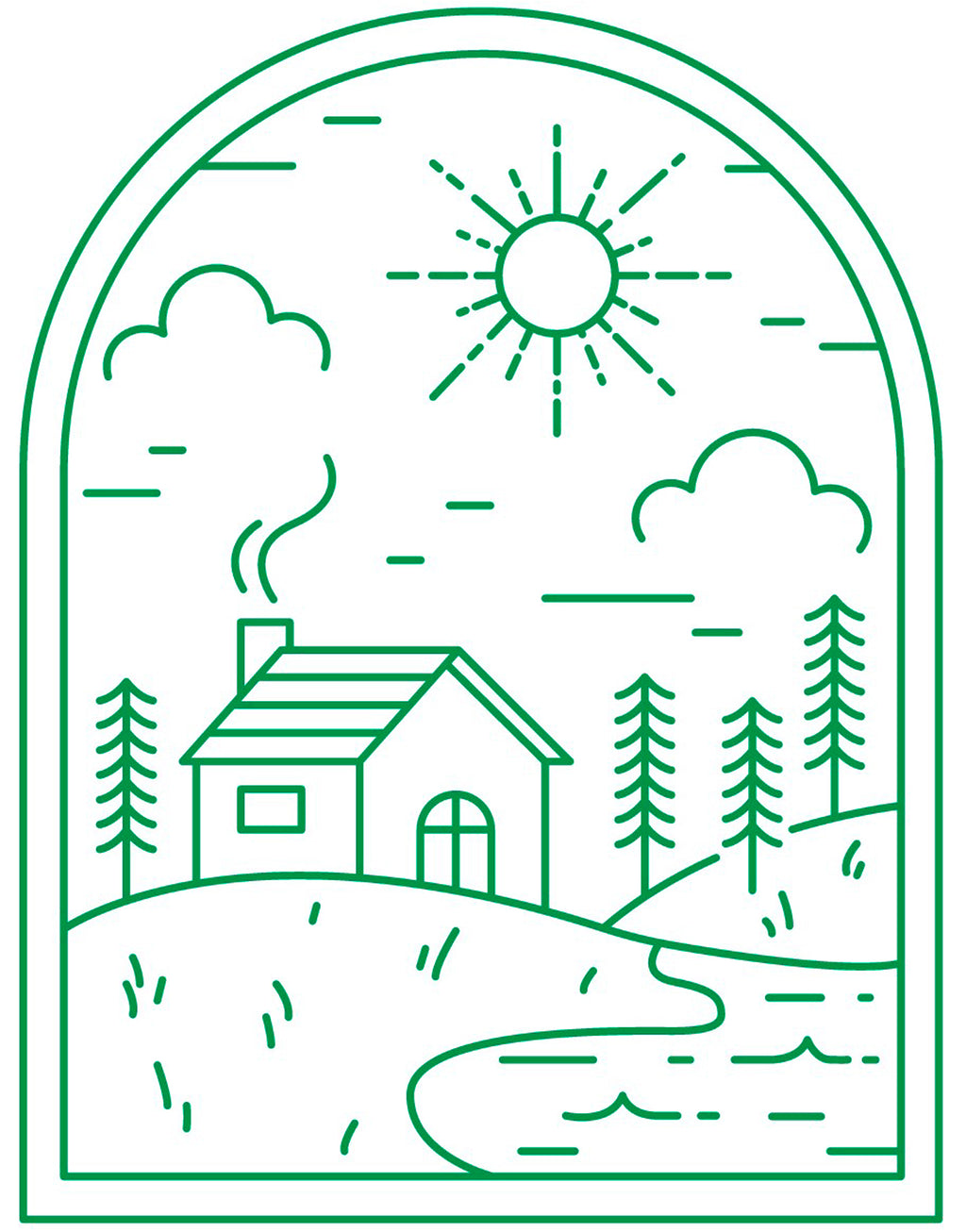 Evergreen Cabin – Mini Hand-Cut Wooden Puzzle