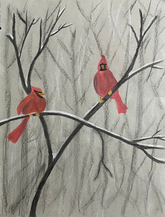 Cardinals - Greeting card puzzle