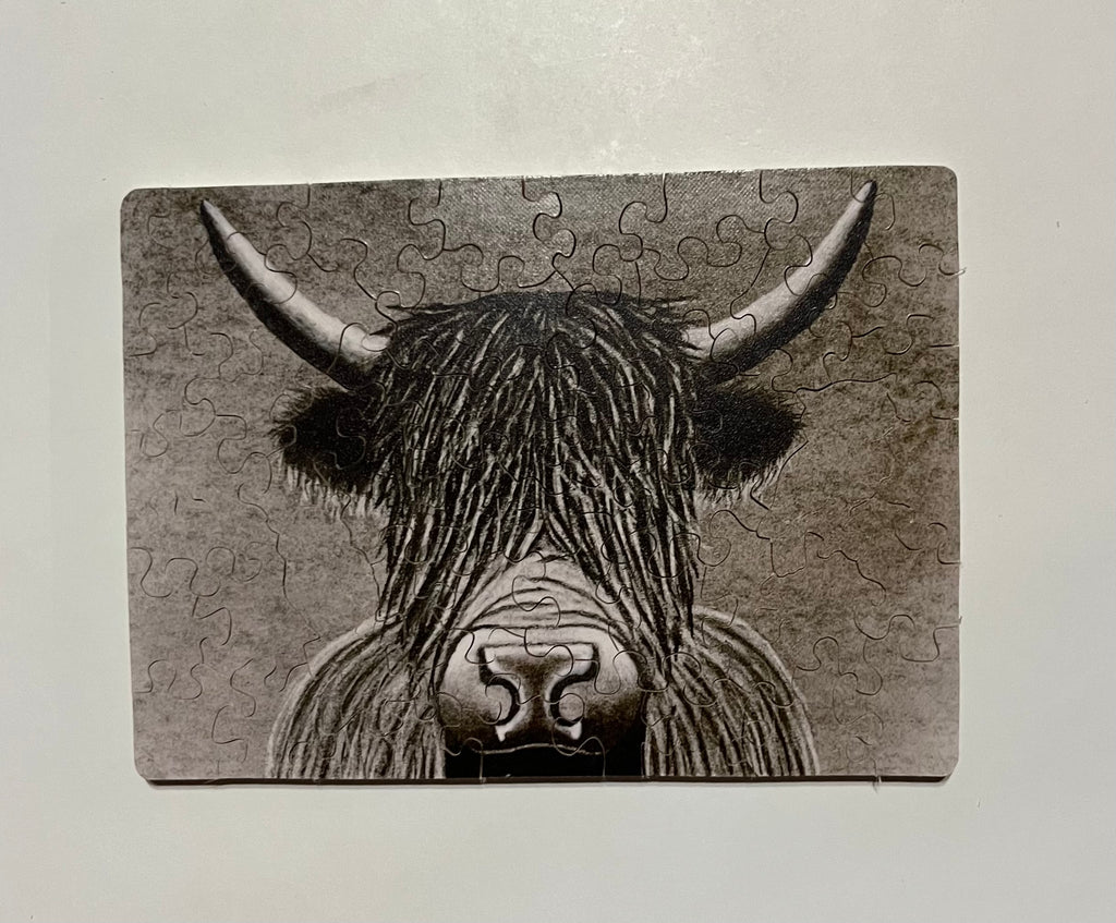 Rent: Highland Cow Wooden Puzzle