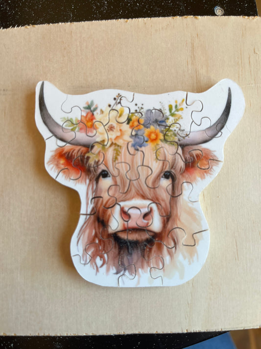 Mini Highland Cow Puzzle