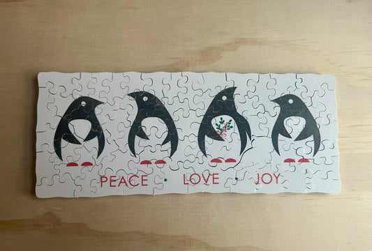 Four Penguins - Greeting Card Puzzle