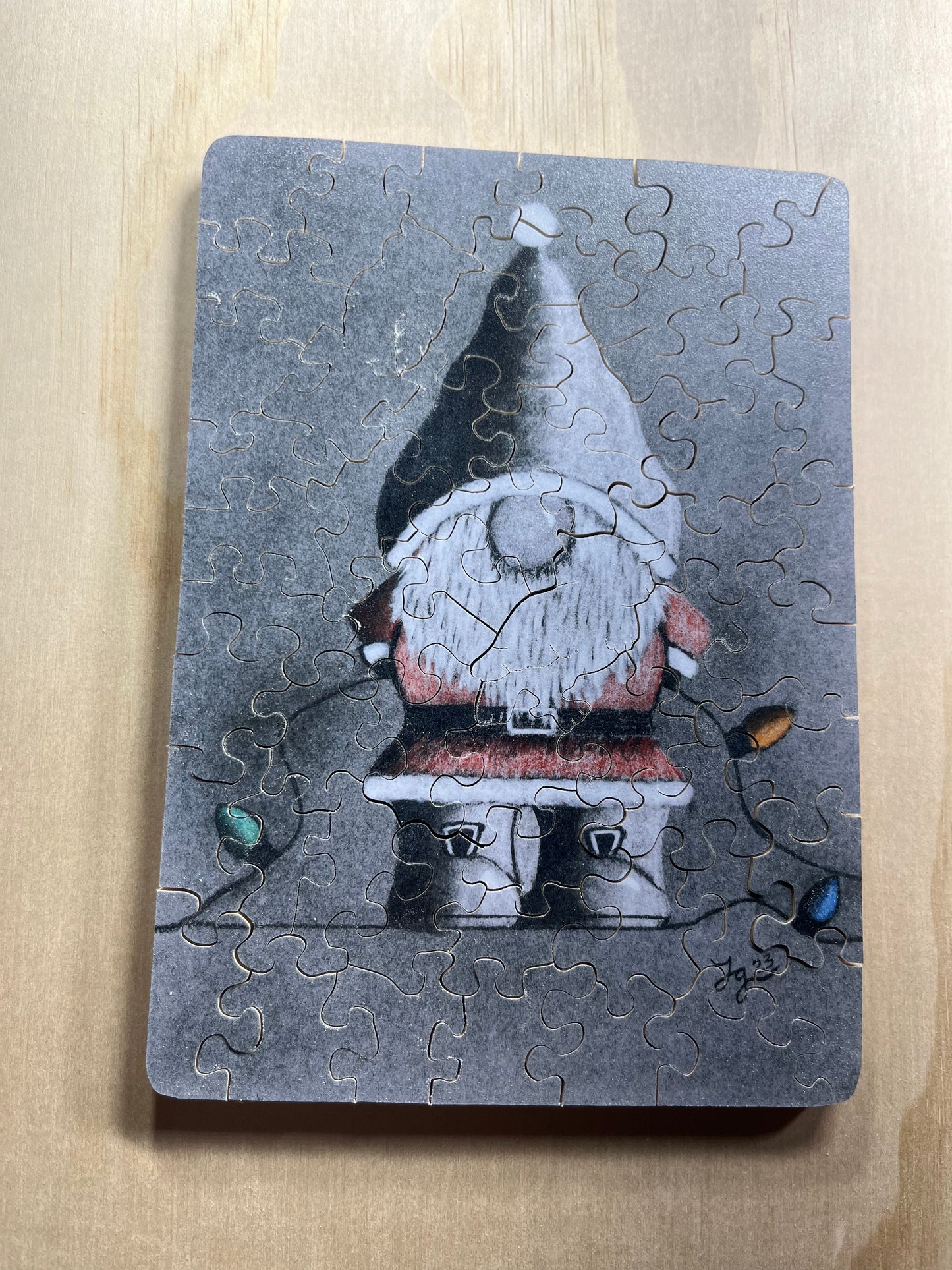 Holiday Gnome Greeting card Puzzle