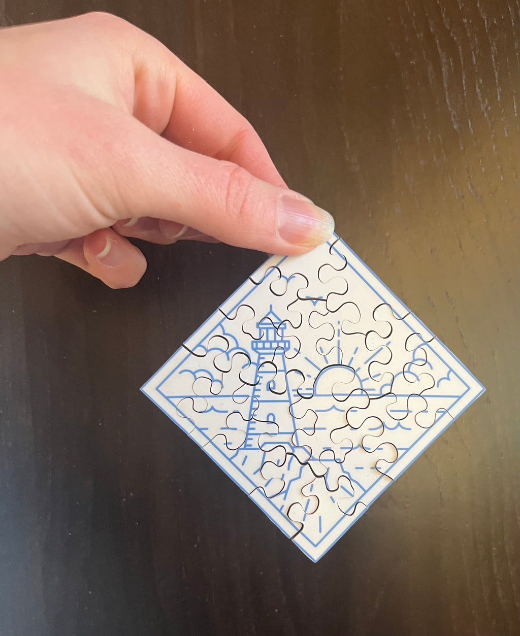 Diamond Lighthouse – Mini Hand-Cut Wooden Puzzle